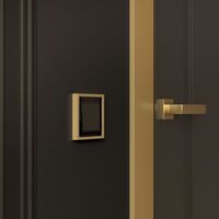 Рамка на 1 пост (черный/латунь, Baguette) / W0012852