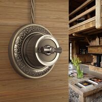 Переключатель одноклавишный Retro (Бронзовый) / W5712012