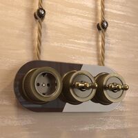 Переключатель одноклавишный Retro (Бронзовый) / W5712012