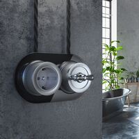 Переключатель одноклавишный Retro (Матовый хром) / WL19-01-03