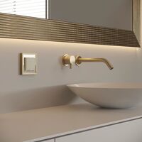 Рамка на 1 пост (айвори/латунь, Baguette) / W0012851