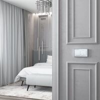 Рамка на 2 поста (белый/серебро, Baguette) / W0022850