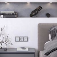 Рамка на 3 поста (графит, Acrylic) / W0032704