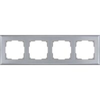Рамка на 4 поста (серебряный, Shine) / WL10-Frame-04