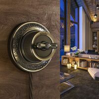 Выключатель на 4 положения двухклавишный Retro (Бронзовый) / WL19-01-05