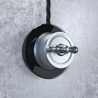 Выключатель на 4 положения двухклавишный Retro (Матовый хром) / WL19-01-05