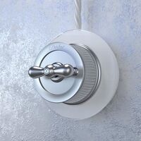 Выключатель на 4 положения двухклавишный Retro (Матовый хром) / WL19-01-05