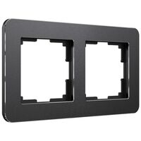 Рамка на 2 поста (черный , Platinum) / W0022608