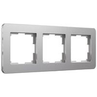 Рамка на 3 поста (алюминий, Platinum) / W0032606