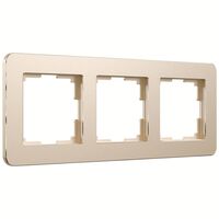 Рамка на 3 поста (шампань, Platinum) / W0032611