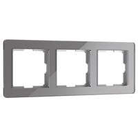 Рамка на 3 поста (графит, Acrylic) / W0032704