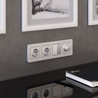 Рамка на 4 поста (алюминий, Platinum) / W0042606