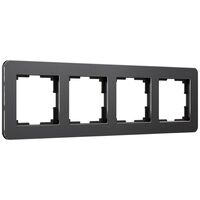 Рамка на 4 поста (черный, Platinum) / W0042608