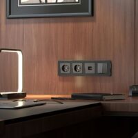 Рамка на 4 поста (черный, Platinum) / W0042608