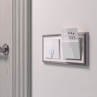 Выключатель двухклавишный проходной с подсветкой (белый) / W1122101