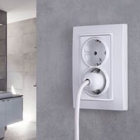 Розетка двойная с заземлением (белый) / W1172001