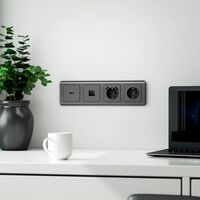 Рамка на 4 поста (графит, Stream) / W0042104