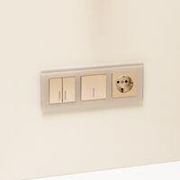 Розетка с заземлением и шторками (шампань рифленый) / W1171110