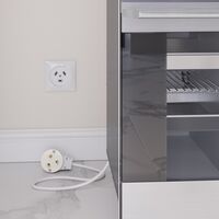 Комплект: розетка с вилкой для электроплиты 32А 250В, коробка в стену (белый) / W1189201