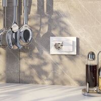 Розетка двойная влагозащ. с зазем. с защит. крышками и шторками (белый) / W1172201