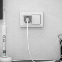 Розетка двойная влагозащ. с зазем. с защит. крышками и шторками (белый) / W1172201