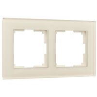 Рамка на 2 поста (молочный, Favorit) / W0021141