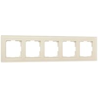 Рамка на 5 постов (молочный, Favorit) / W0051141