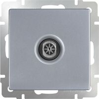 ТВ-розетка проходная (серебряный) / WL06-TV-2W