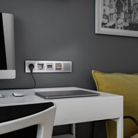 Акустическая розетка (серебряный) / WL06-AUDIOx4