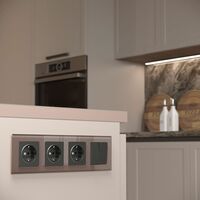 Рамка на 4 поста (латте, Favorit) / W0041142