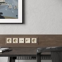 Рамка на 5 постов (латте, Favorit) / W0051142