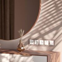 Рамка на 5 постов (латте, Favorit) / W0051142