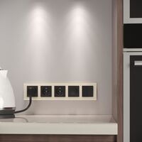 Рамка на 5 постов (молочный, Favorit) / W0051141