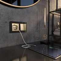 Розетка с заземлением, шторками и USB тип A+C (шампань рифленый ) / W1171710