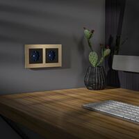 Розетка с подсветкой (черный матовый) / W1171408