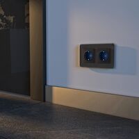 Розетка с подсветкой (черный матовый) / W1171408