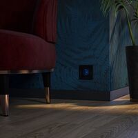 Розетка с подсветкой (черный матовый) / W1171408