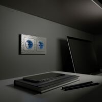 Розетка с подсветкой (серебряный) / W1171406