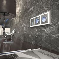 Розетка с подсветкой (серебряный) / W1171406