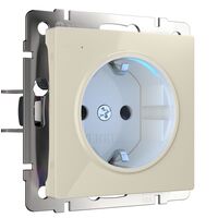 Розетка с подсветкой (слоновая кость) / W1171403