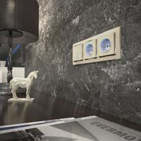 Розетка с подсветкой (слоновая кость) / W1171403