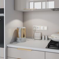 Розетка с заземлением, шторками и USBх2 (белый) / W1171501