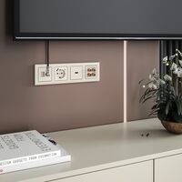 Розетка ТВ+Ethernet RJ-45 6 cat.(слоновая кость) / W1181303