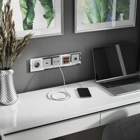 Розетка USB тип A+C (серебряный) / W1171806