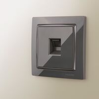 Телефонная розетка RJ-11 (серо-коричневый) / WL07-RJ-11