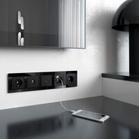 ТВ-розетка проходная (черный матовый) / WL08-TV-2W