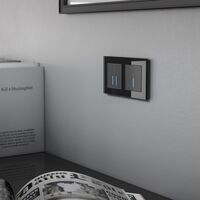 Сенсорный выключатель двухклавишный с функцией Wi-Fi (черный) / W4520608