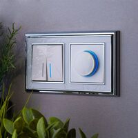 Рамка на 2 поста (хром/белый, Palacio) / W0021331