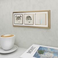 Рамка на 3 поста (золото/белый, Palacio) / W0031329