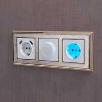 Рамка на 3 поста (золото/белый, Palacio Gracia) / W0031429